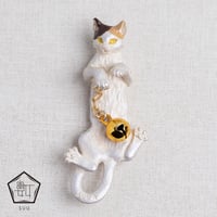 猫型レジンヘアゴム レトロフラワー | 猫雑貨専門店 猫の手さき