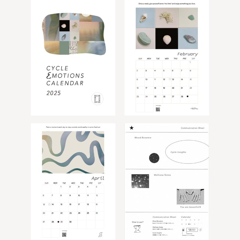 CYCLE EMOTIONS CALENDER 2025 | quarterpp's STORE