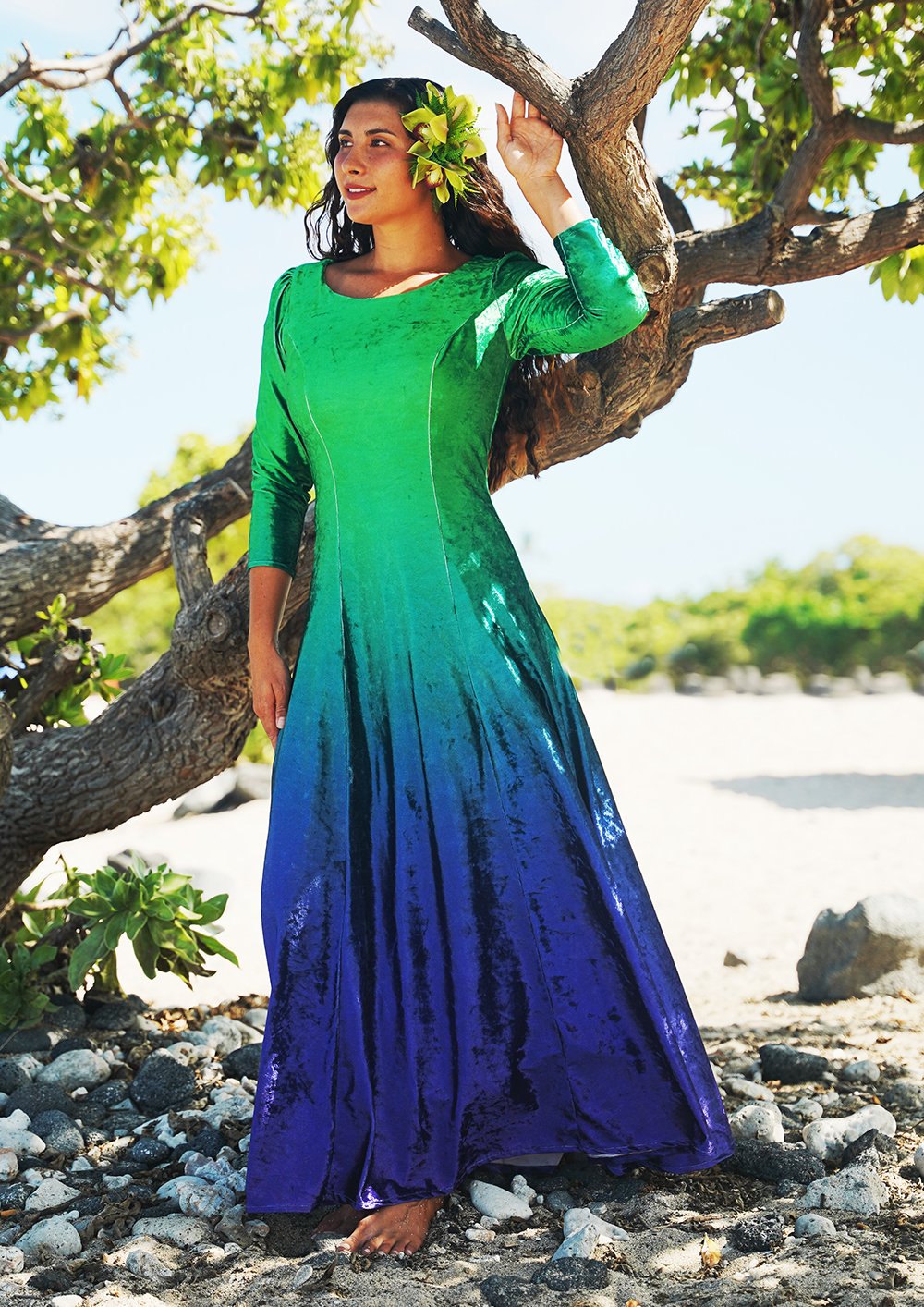 SARA フィットモデルドレス 赤グラデーションドレスM サイズ