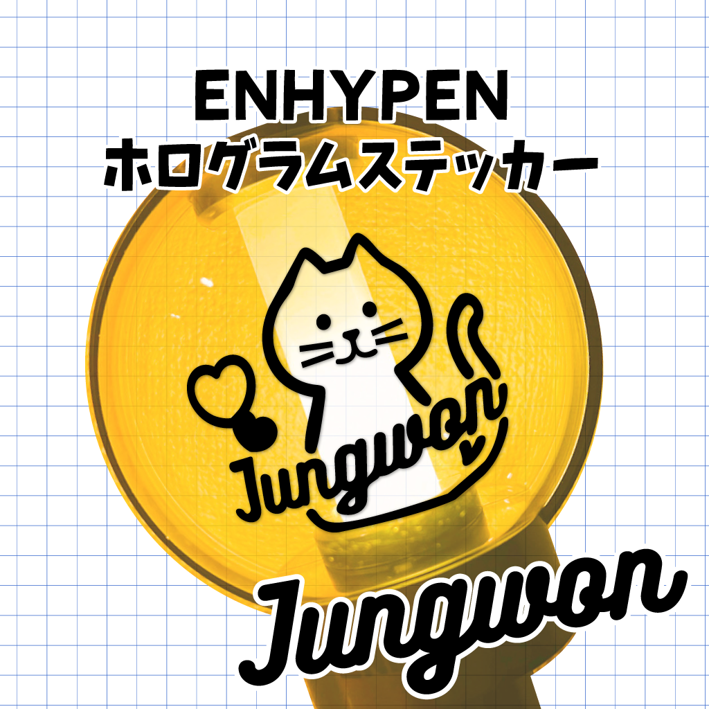 ホログラムステッカー／ENHYPEN ジョンウォン（送料無料）4.猫