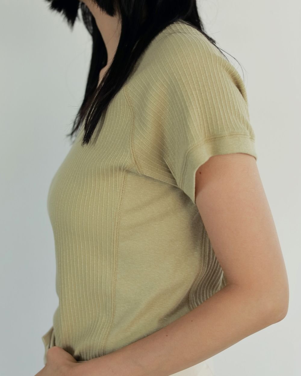 anuke Vintage Rib Tops チャコールグレー 新品・未使用品 ànuke online store（アンヌーク） / Vintage Rib TopsVintage