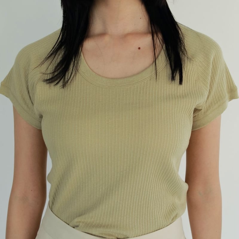 anuke Vintage Rib Tops チャコールグレー 新品・未使用品 ànuke online store（アンヌーク） / Vintage Rib TopsVintage