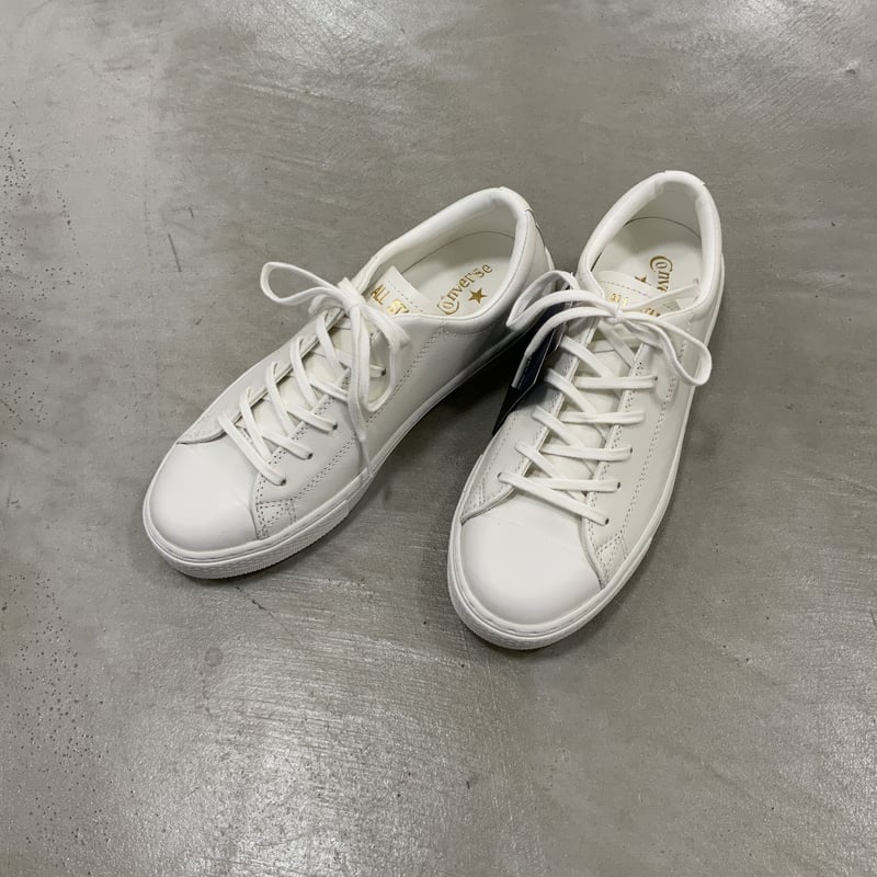 converse  AS COUPE LEATHER OX  オリーブ×ホワイト