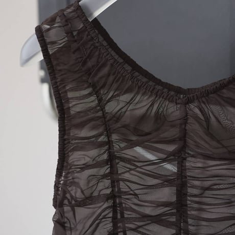 【anuke】Tulle Gather Tanktop