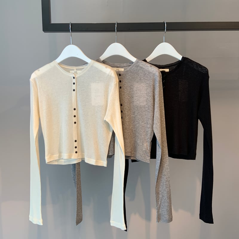 anuke】Sheer Rib Cardigan | Radiant MUSE 本店