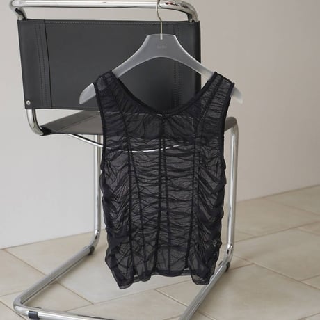 【anuke】Tulle Gather Tanktop