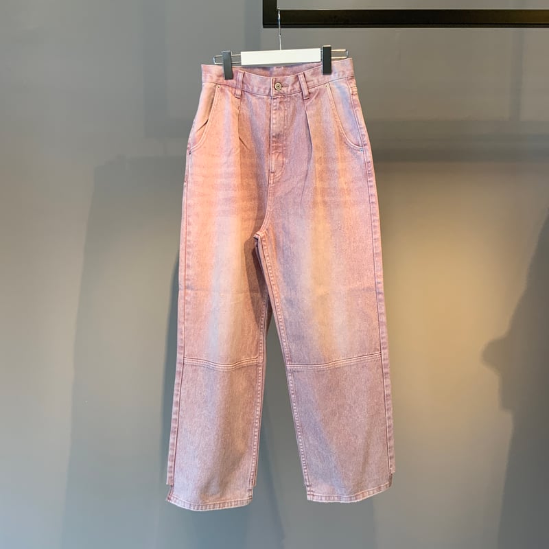 YENN】HIGH RISE TUCK WIDE PANTS / PINK | Radian