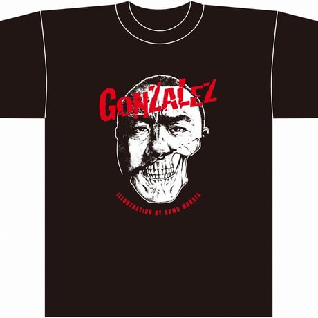ゴンザレス顎スカルＴシャツ黒