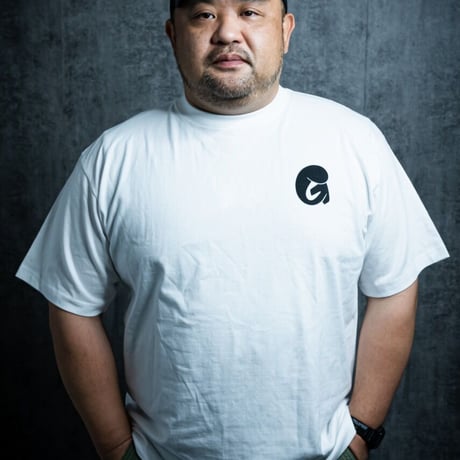 “GONZALEZ”バブルロゴTシャツ ホワイト