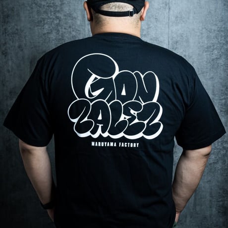 “GONZALEZ”バブルロゴTシャツ ブラック