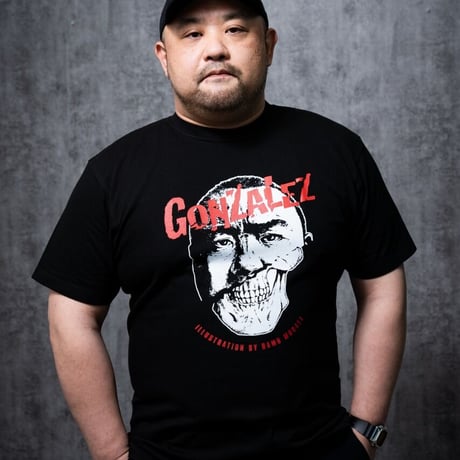ゴンザレス顎スカルＴシャツ黒