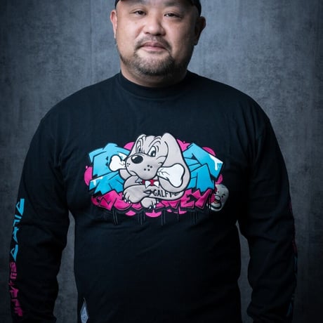 GALFY×裏社会ジャーニー　長袖Ｔシャツ　ブラック