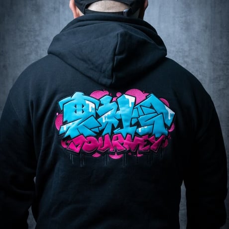 GALFY×裏社会ジャーニー　パーカー　ブラック