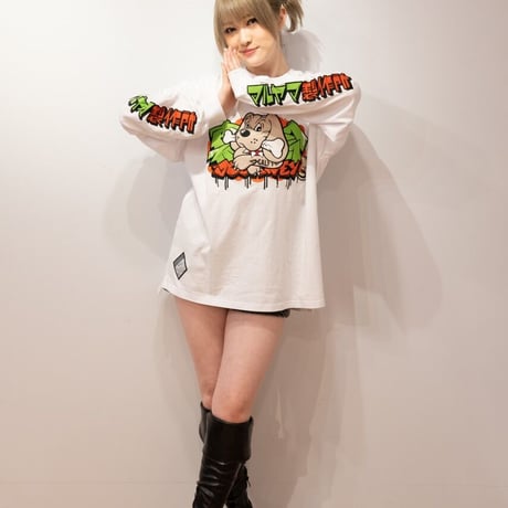 GALFY×裏社会ジャーニー　長袖Ｔシャツ　ホワイト