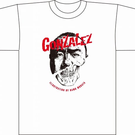ゴンザレス顎スカルＴシャツ白