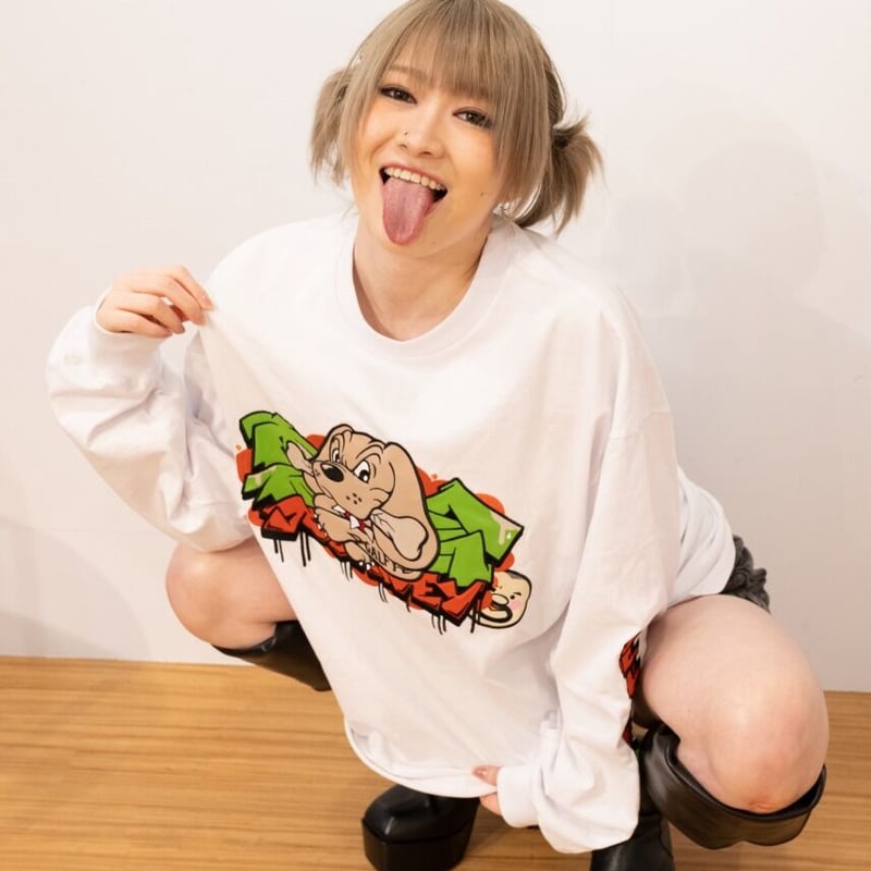 GALFY×裏社会ジャーニー 長袖Tシャツ ホワイト | マルヤマ販売所