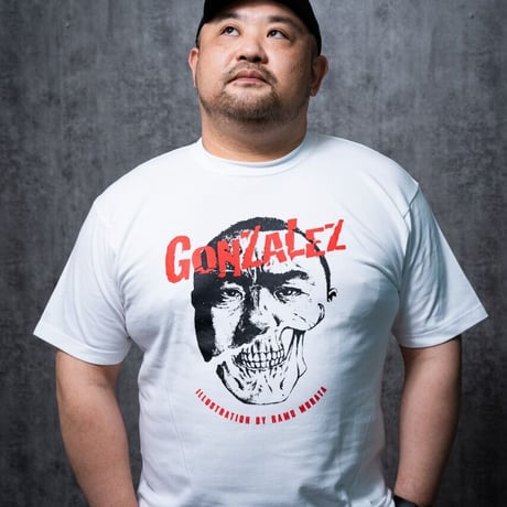 ゴンザレス顎スカルＴシャツ白