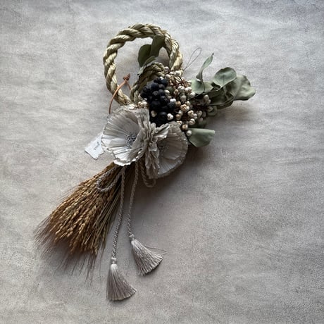 out メロン様 ナチュラル モダン ✧ 2016 カラー しめ縄リース out メロン様 ナチュラル モダン ✧ 2016 カラー しめ縄リース