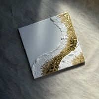 テクスチャーアートパネル white waves | Shorely