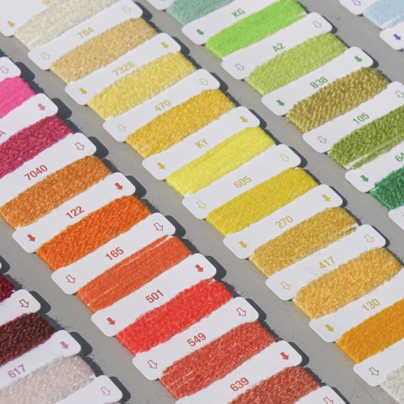 MB210 タフティング用糸 COLOR SAMPLE/MIYOSHI TUFTING MAT