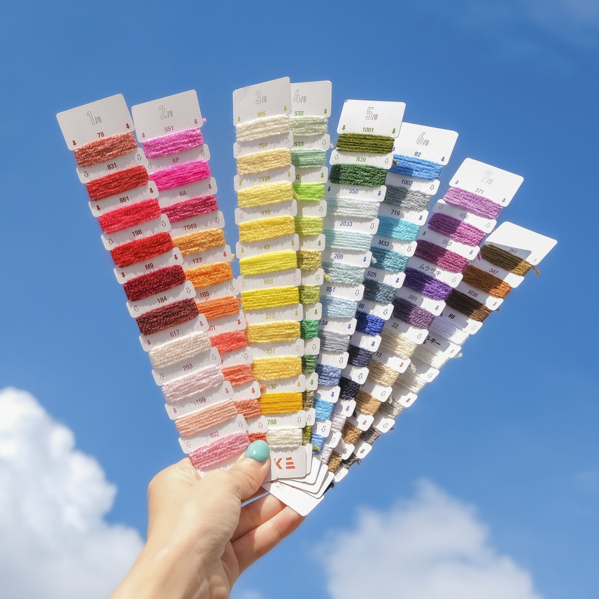 画材 Thulite genuine MB210 タフティング用糸 COLOR SAMPLE/MIYOSHI TUFTING MAT