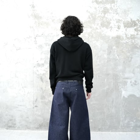 INDIGO DENIM BAGGY PANTS