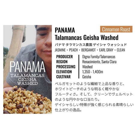 パナマ・タラマンカス農園・ゲイシャ・ウォッシュト 100g