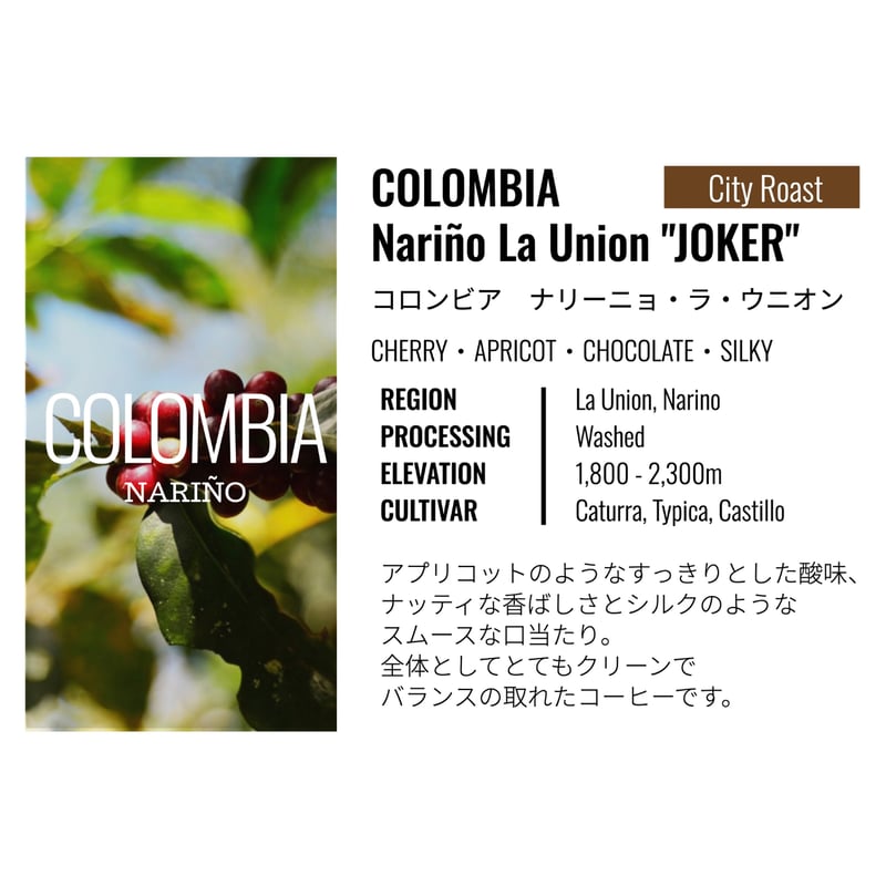 コロンビア・ナリーニョ・ラ ウニオン・マイクロロット 