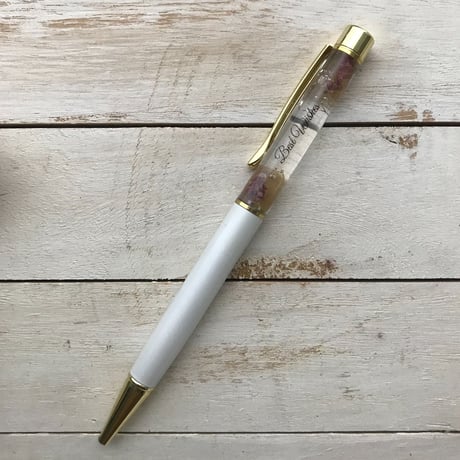 BestWishesハーバリウムペン（ホワイト）