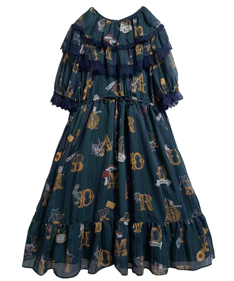 Alice in Wonder Glyph one-piece（Green）