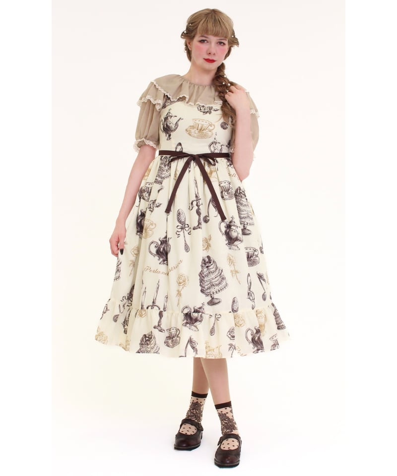 Little banquet Jumper Skirt(Ivory)Mサイズ | Perla Little banquet Jumper Skirt(Ivory)Mサイズ | Perla