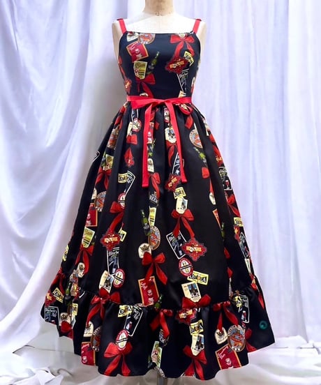 Tipsy Ribbon Jumper Skirt（Black）