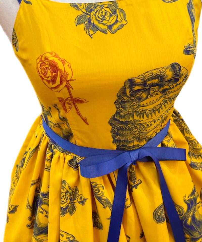 Little banquet Jumper Skirt（yellow） | Perla nel