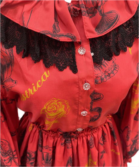 Little banquet one-piece（red）