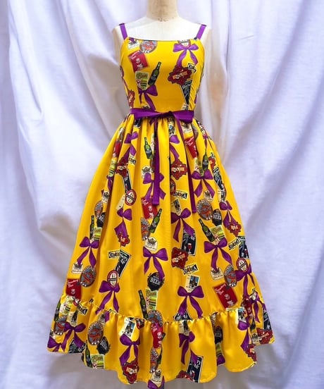 Tipsy Ribbon Jumper Skirt（yellow）Lサイズ