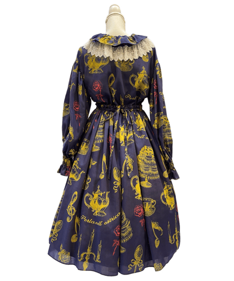 Little banquet one-piece（Navy blue）