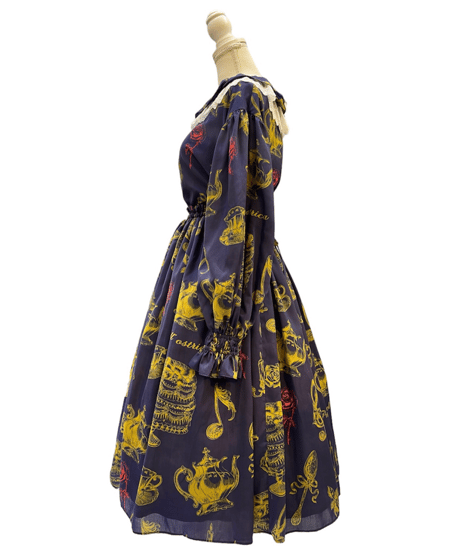 Little banquet one-piece（Navy blue）