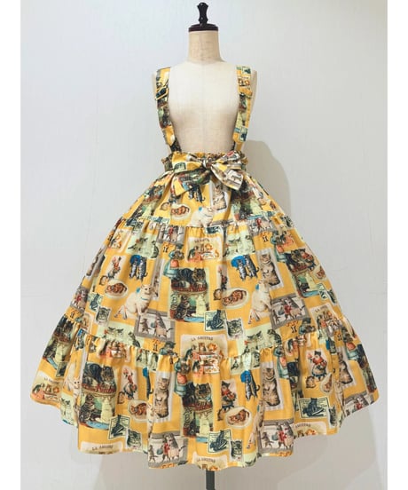 Vintage Cat Skirt（Yellow）