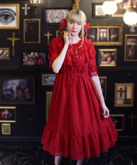 ペルラネルオストリカ Tipsy Ribbon ワンピース カラー：グレイ ペルラネルオストリカ Tipsy Ribbon ワンピース カラー：グレイ