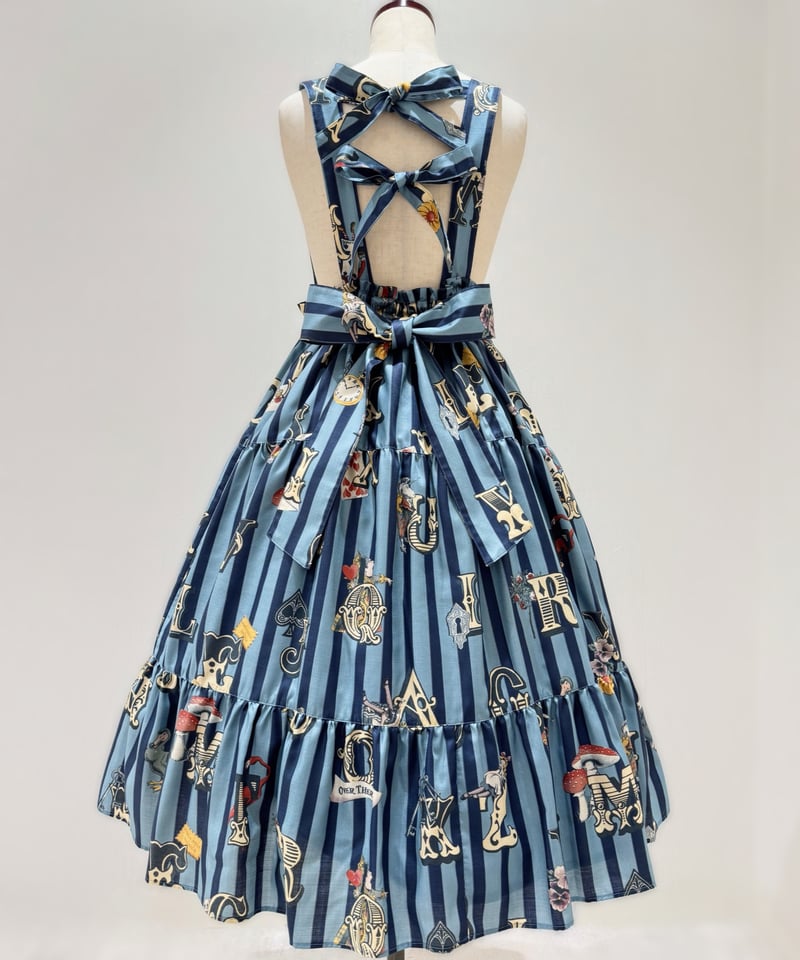 Alice in Wonder Glyph Skirt（sax blue） | Perla n