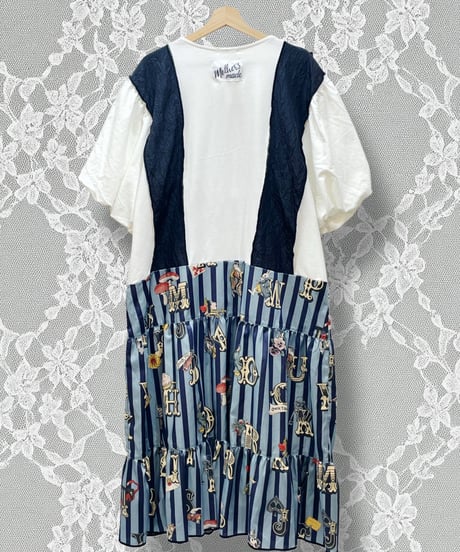 Mother's made/マザーズメイド　Perla nell'ostricaコラボワンピース(Sax blue)