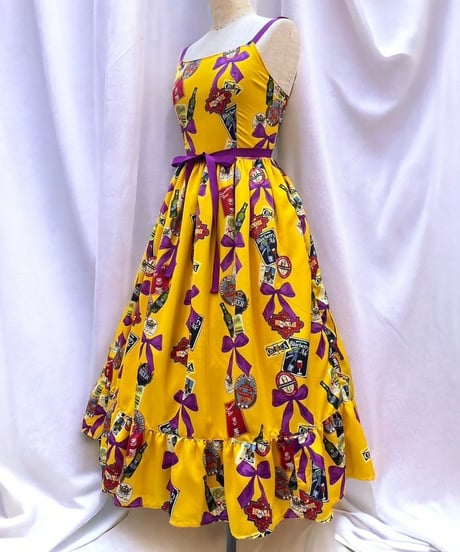 Tipsy Ribbon Jumper Skirt（yellow）Lサイズ