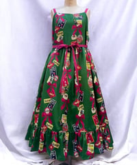 Tipsy Ribbon Jumper Skirt（Green）Lsize