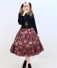 Alice in Wonder Glyph Skirt（Red）