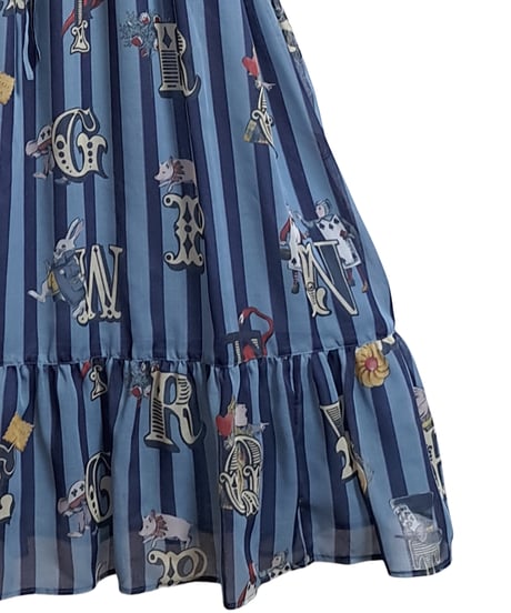 Alice in Wonder Glyph one-piece（sax blue）