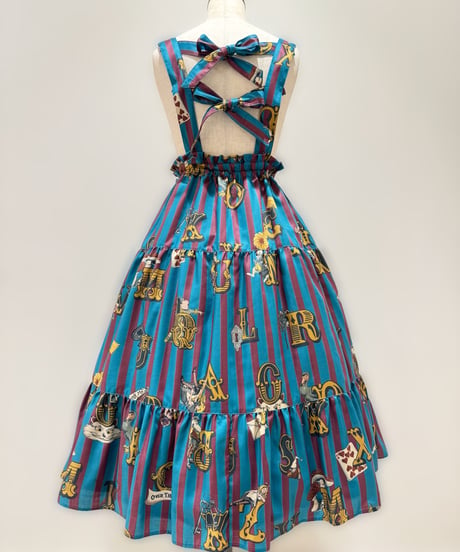 Alice in Wonder Glyph Skirt（Blue）