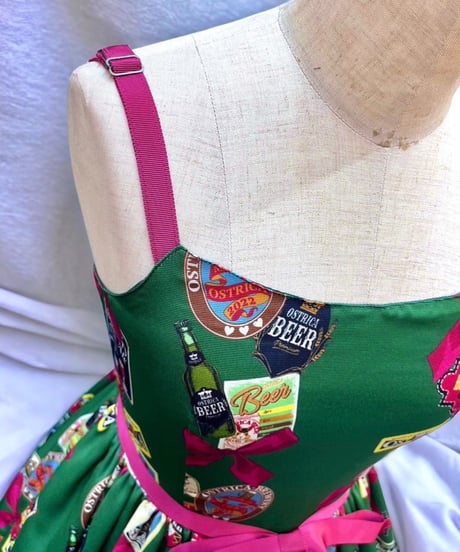 Tipsy Ribbon Jumper Skirt（Green）Lsize