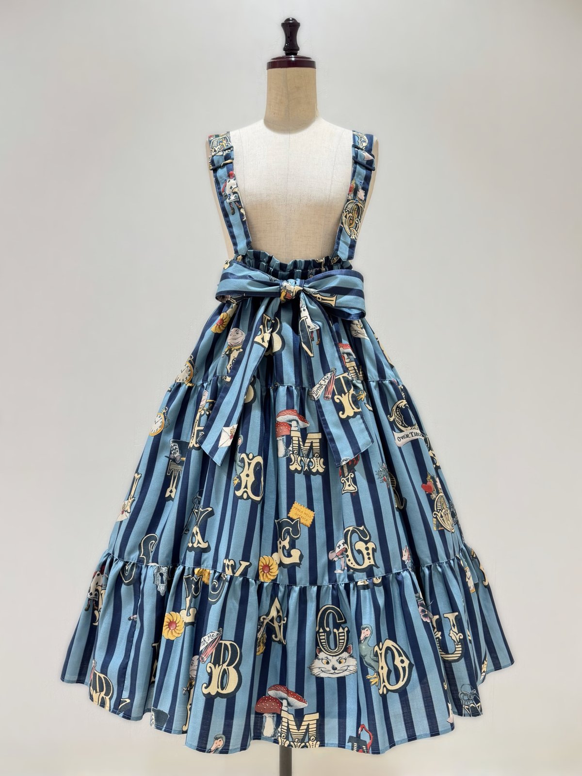 Wonder Party スカート　サックス Alice in Wonder Glyph Skirt（Sax blue） | Perla n