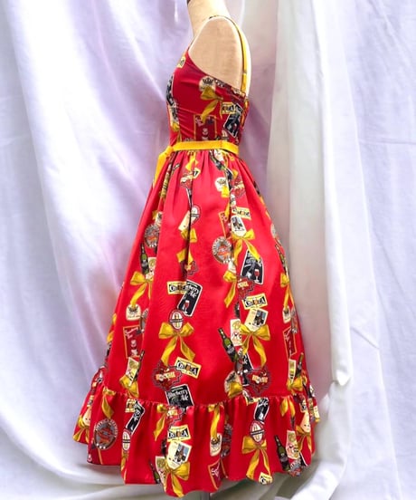 Tipsy Ribbon Jumper Skirt（Red）