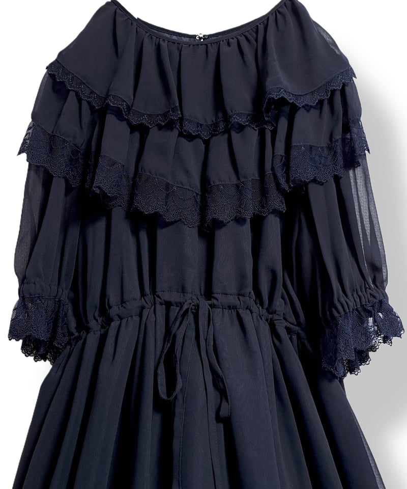 Thaleia one-piece dress（Blue Black） | Perla nel